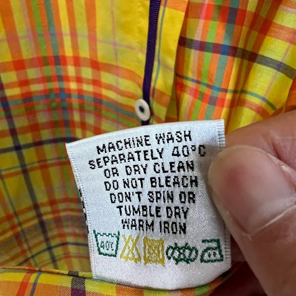 Bugatchi Uomo Men's Long Sleeve Dress Shirt Multi Colored Checkered - Picture 9 of 9